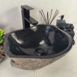 Раковина из речного камня RS-64986 38*33*15 0855