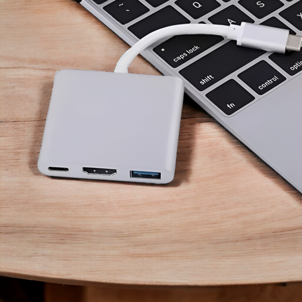 Адаптер H83  Type-C to HDMI+USB3.0+Type-C 4K