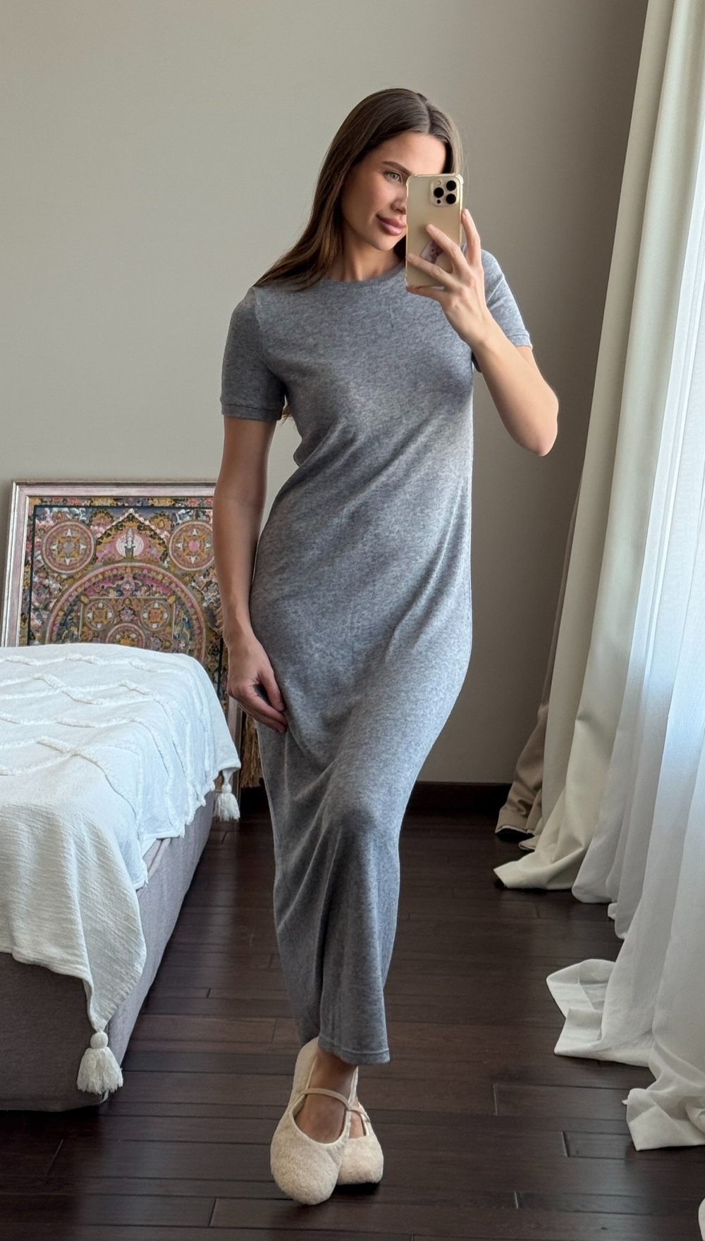 Платье "Enigma" оттенок серый меланж