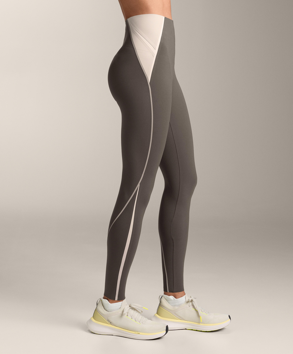 OYSHO Легинсы Compressive светоотражающие с высокой посадкой и длиной до щиколотки, угольный