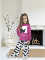 7-50-2 Пижама для девочки (фуфайка и брюки)
