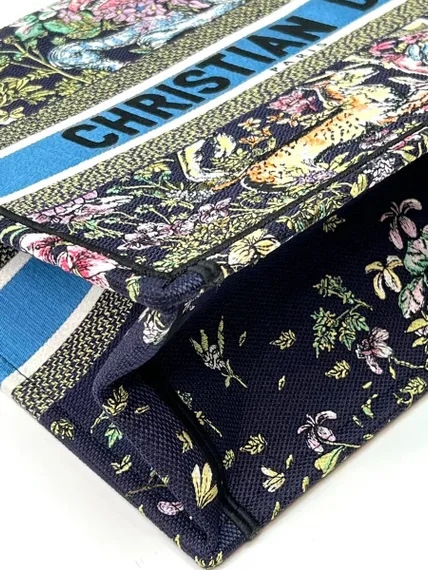 Сумка женская Dior Book Tote, модель среднего формата синий