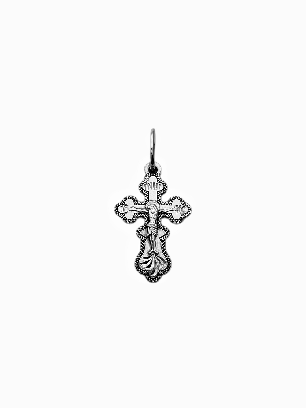 Крест из серебра/Чернение/С подвижным ухом