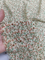 Шифон/ Цветы песочные на желтом