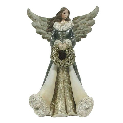 Декор "Ангел с венком" 15x10x24см