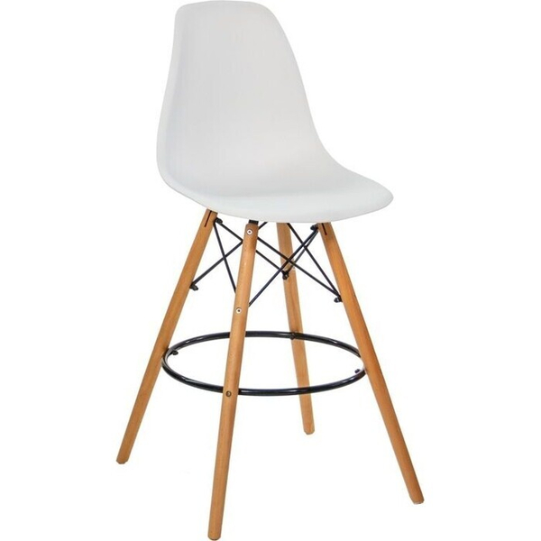 Стул  Florence (барный) в стиле Eames белый