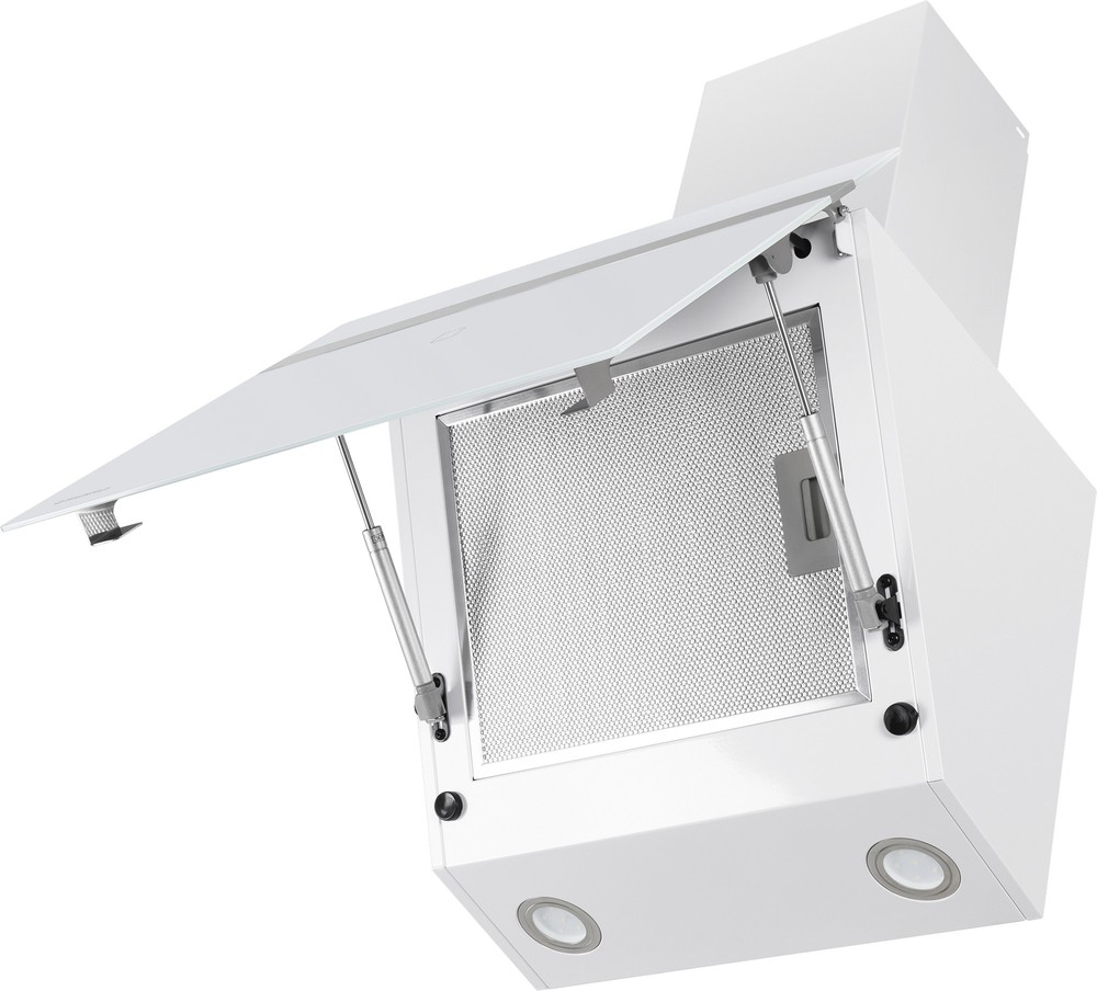 Каминная вытяжка Maunfeld MEDWAY 60 Glass White/ Stripe Inox