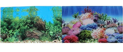 PRIME Фон для аквариума двухсторонний Коралловый рай/Подводный пейзаж