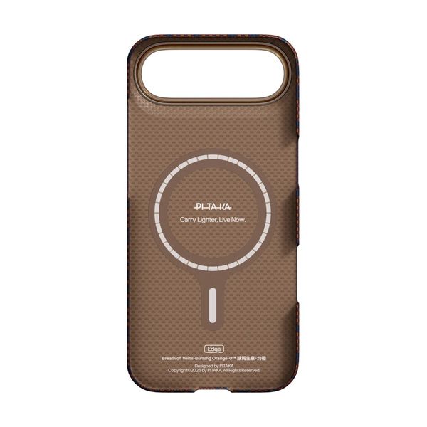 Чехол Pitaka Edge Case для iPhone Air, Пылающий оранжевый | Burning Orange