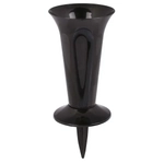 Ваза под срезку Д129мм, В320мм (с колышком) (черный)