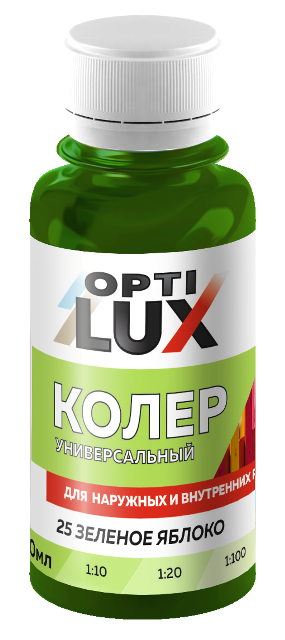 Колер универсальный Optilux 25 зеленое яблоко (0,1л)