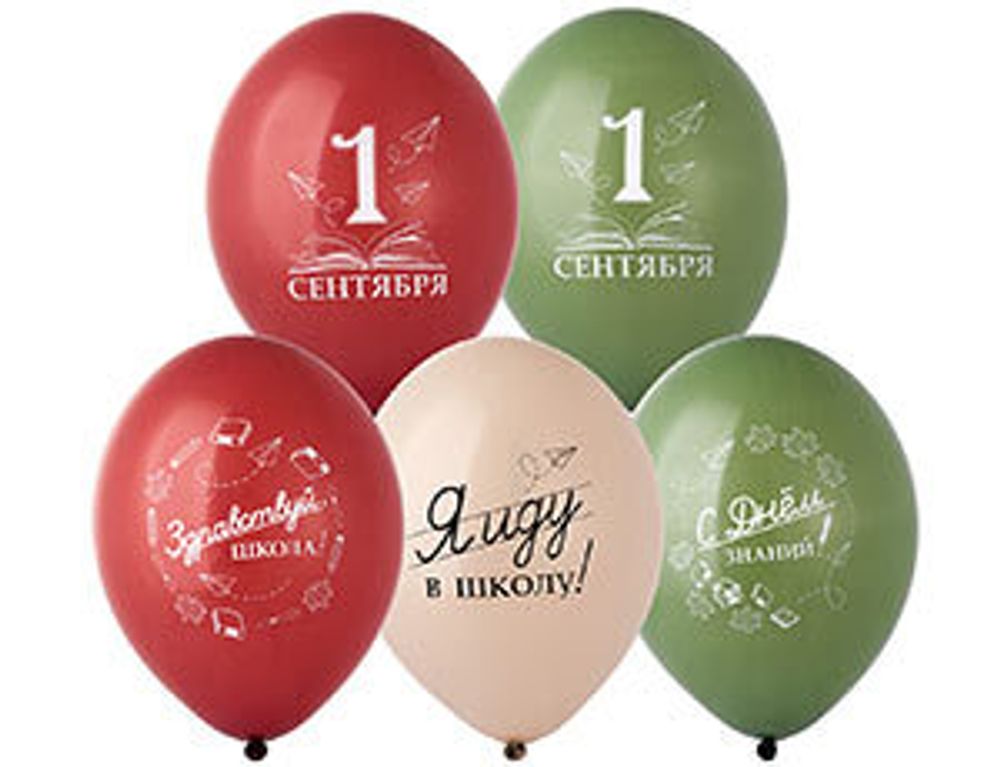 Шар 14&quot; 1 Сентября День Знаний 10шт bb
