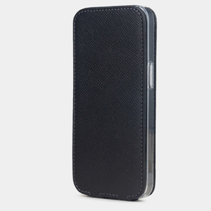 Чехол для iPhone 16E из кожи сафьяно, черного цвета