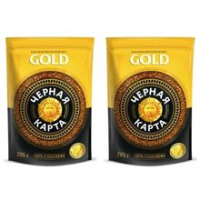Кофе растворимый Черная карта Gold, пакет 285 г x 2 шт