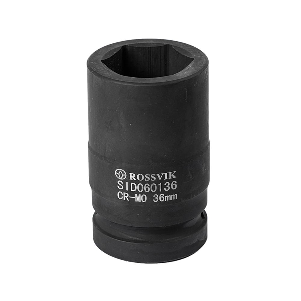 SID060136 Головка торцевая ударная, глубокая ROSSVIK, 1", 36мм