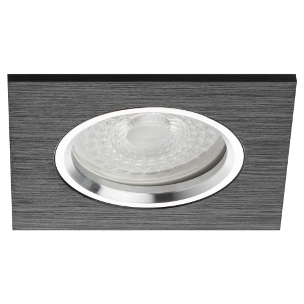 Светильник встраиваемый алюминиевый ЭРА KL57 SL/BK под лампу MR16 GU5.3 серебро/черный
