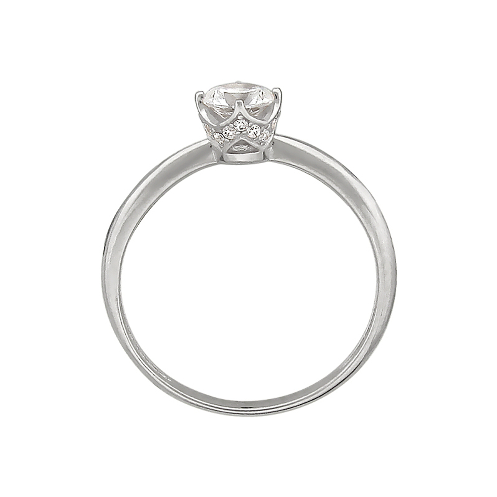 Кольцо с кристаллом Swarovski из белого золота 585 пробы JA-R-1К129300