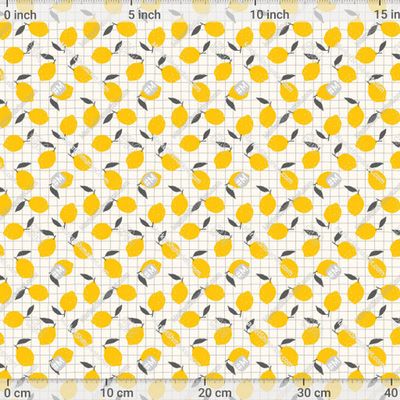 Желтые лимоны на белой клетке. Маленькие by kondratya 577 DPI