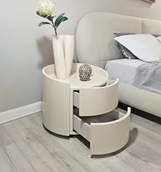 Прикроватная тумбочка Mitchel, 2 ящика, белая