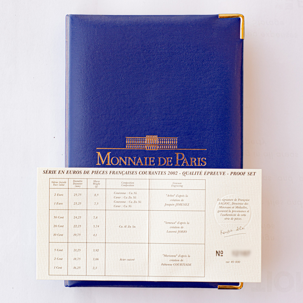 France 2002 Proof Coin Set