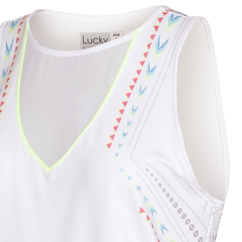 Женская теннисная майка Lucky in Love Arrow Stripe Tank Top Women - White