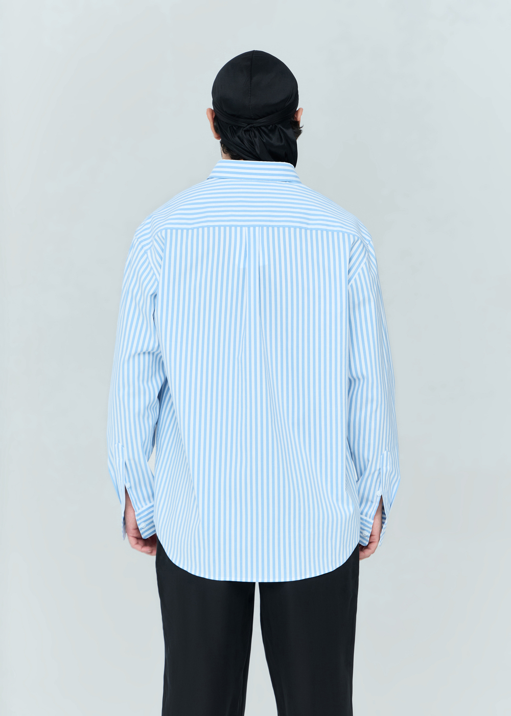 Рубашка в полоску | white-blue