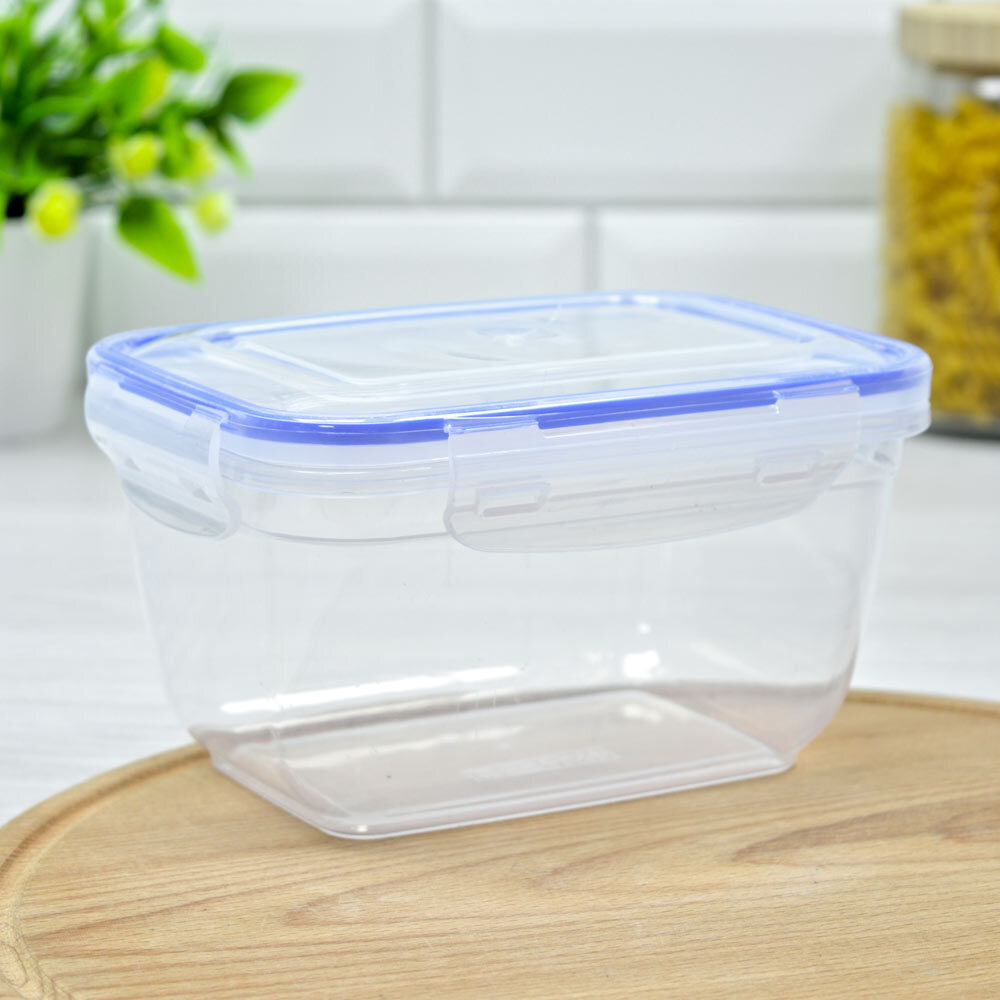 Контейнер для продуктов 1л герметичный прямоугольный глубокий