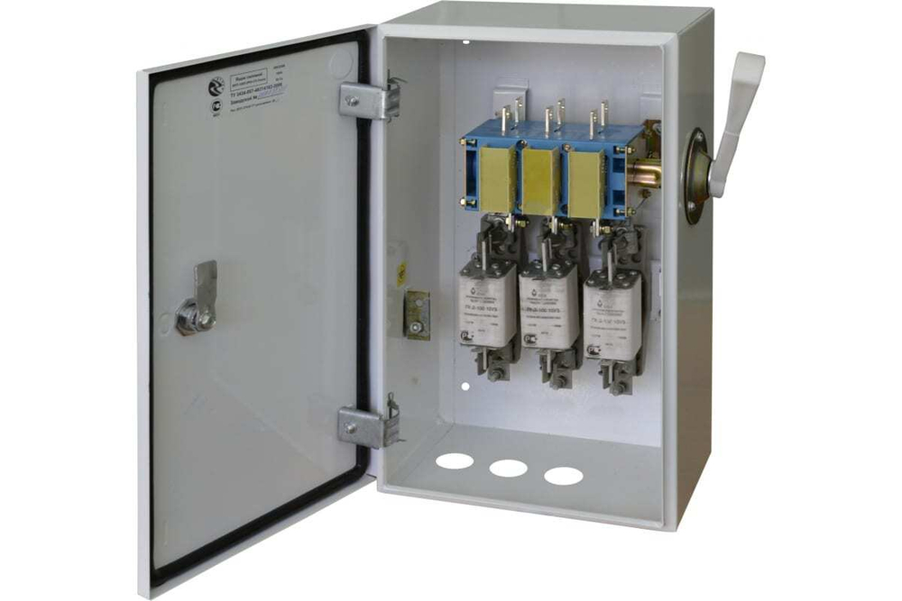 Ящик силовой с рубильником и предохранителями ЯРПп 100 У3 IP54 перекидной 430х250х165мм УЗОЛА U450321