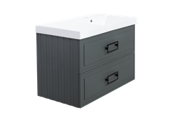 Тумба под раковину La Fenice Cubo Grigio TWIN серый 90 FNC-01-CUB-G-90-2