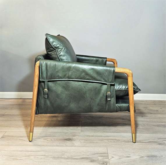 Кресло SC05, зеленая кожа