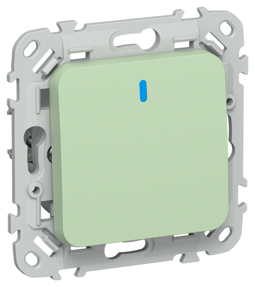 FLITE Выключатель 1-клавишный кнопочный с индикацией 10А ВС11-2-1-ФлФ фисташковый IEK