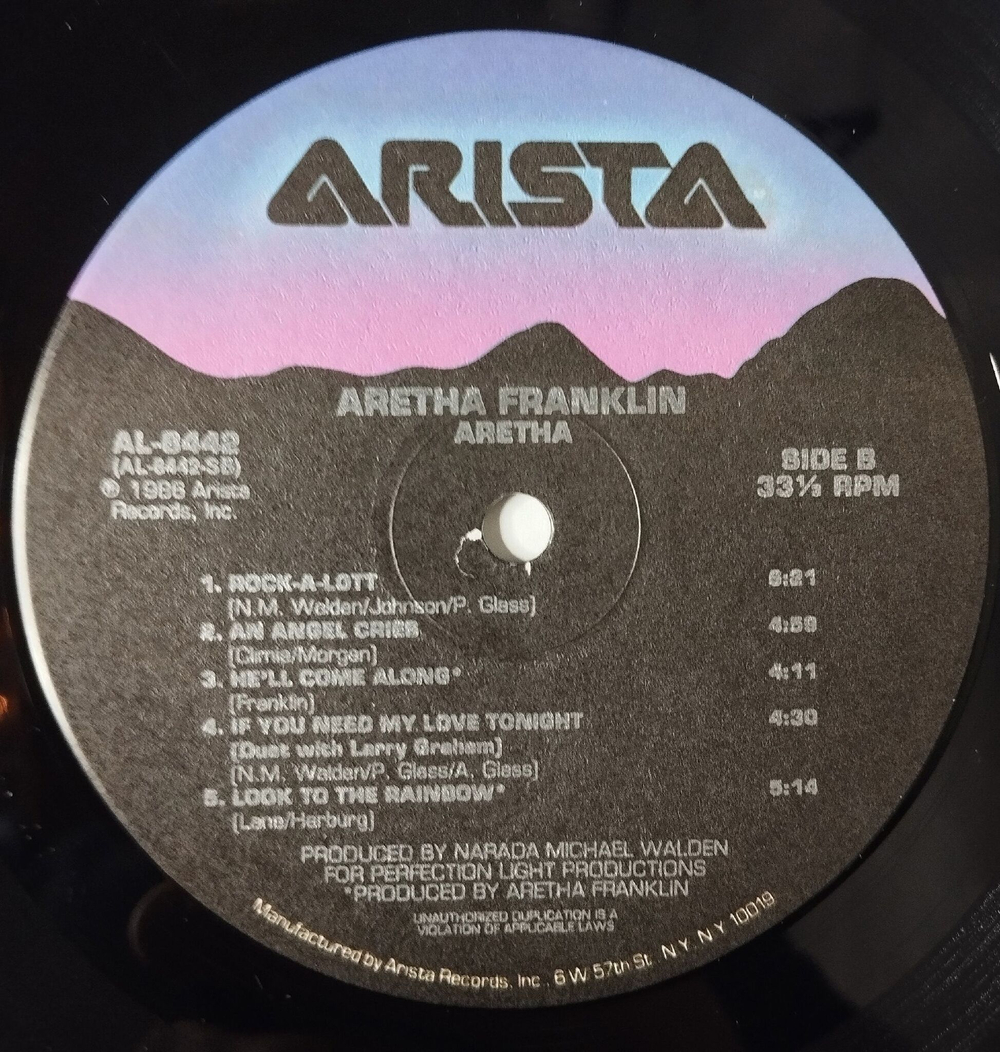 Винтажная виниловая пластинка LP Aretha Franklin (USA 1986)