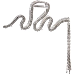 Заколка - краб для волос со стразами на блистере «ДЕ Палма», вензеля, цвет золото и серебро, 11*5,5см (пакет с подвесом)