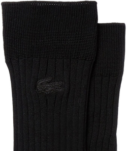 Теннисные носки Lacoste Men's Ribbed Cotton Blend Socks 1P - black