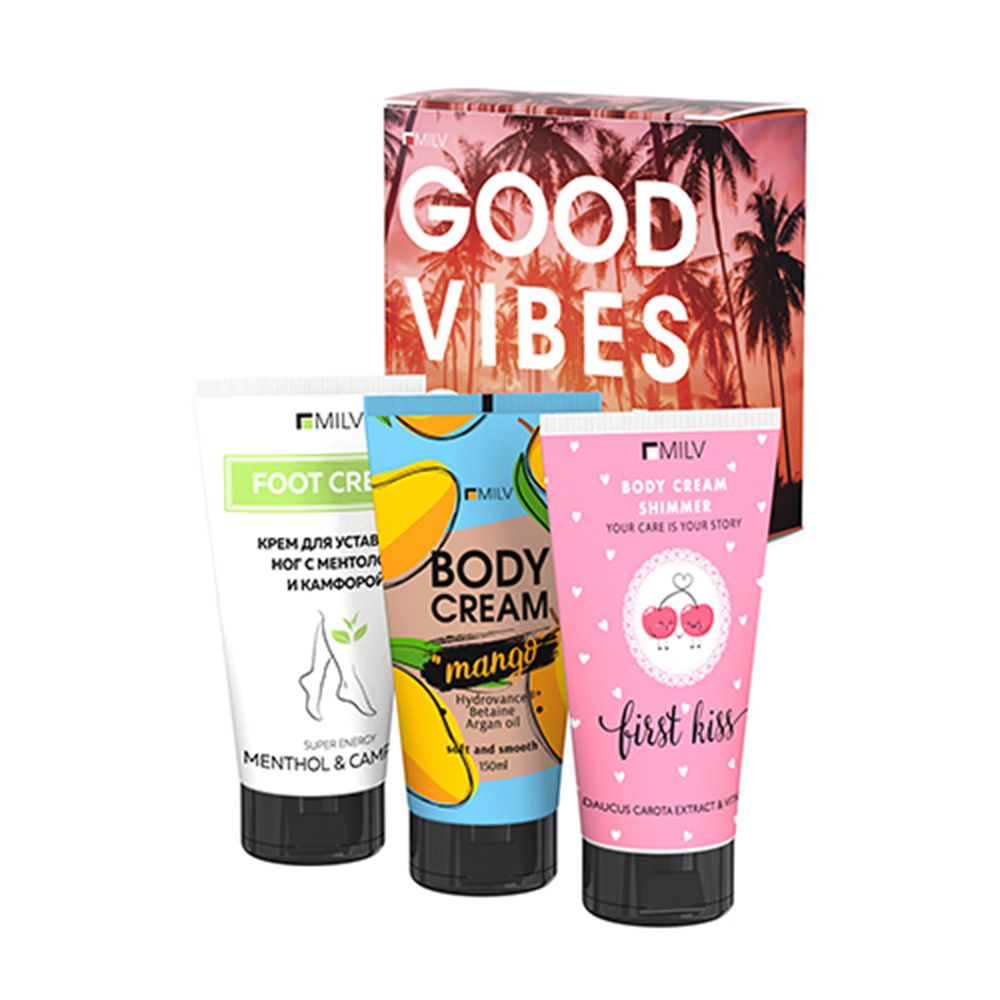 MILV (Арт.18455) Набор средств для рук и тела «GOOD VIBES ONLY», (3 шт по 150 мл)