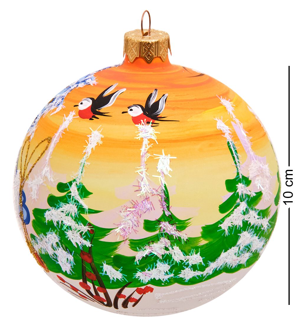 Элита НФШ-1500 Ел.украшение Шар «Снегурочка в лесу» 100 мм