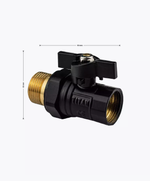 Шаровый кран TITAN 1", прямой, с американкой, латунь, чёрный