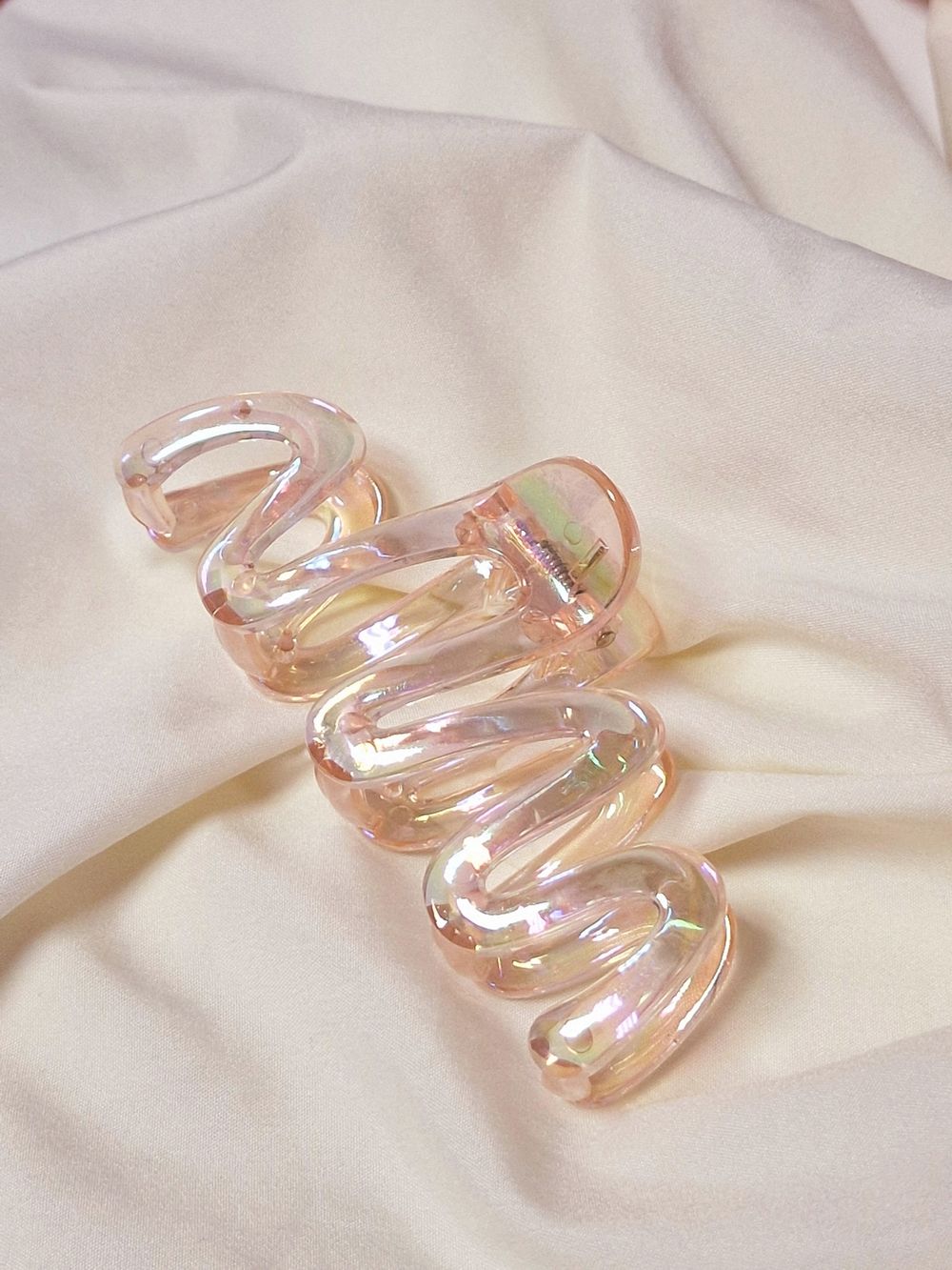 Краб для волос 10,5 см, перламутровый, розовый, MONTE VITA, 457014