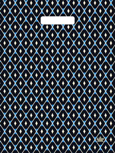 Пакет 40*31см (60мк) с вырубной укрепл. ручкой "Геометрия" Глянец ПВД