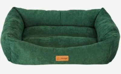 Storytails  лежанки премиум-качества из Турции, MUSHU прямоугольная из велюра, изумруд, М 70x60x23 см
