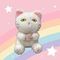 Yumşaq oyuncaq \ Мягкая игрушка \ Soft toys  Pişik ağ (əlində balıq)