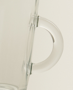 ZARA HOME ПРОЗРАЧНАЯ СТЕКЛЯННАЯ ЧАШКА ДЛЯ КАПУЧИНО