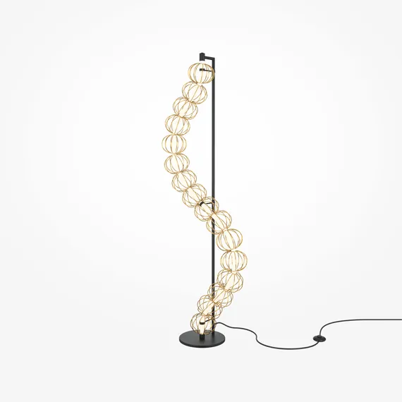 Напольный светильник (торшер) Золотая клетка / Golden Cage 3000К 48Вт Maytoni mod216fl-l38g3k