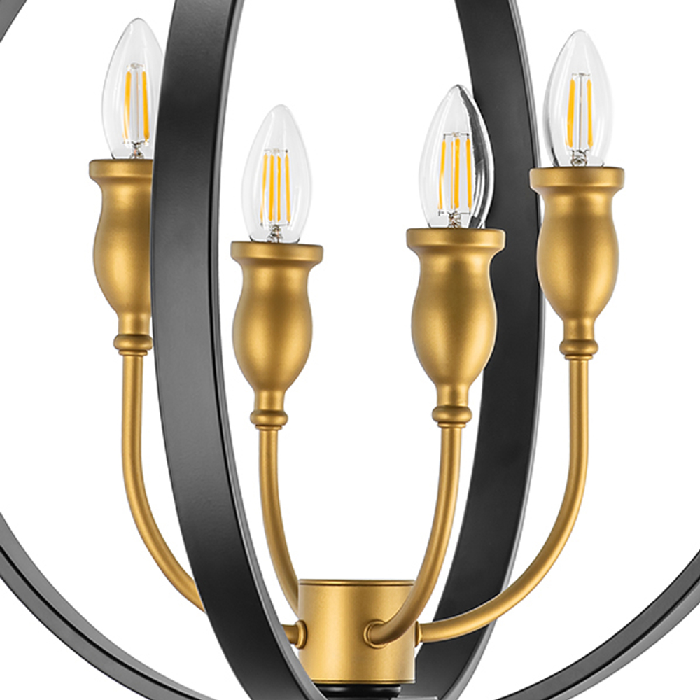 731247 Люстра CERO 4х40W E14 ЧЕРНЫЙ/ЗОЛОТО