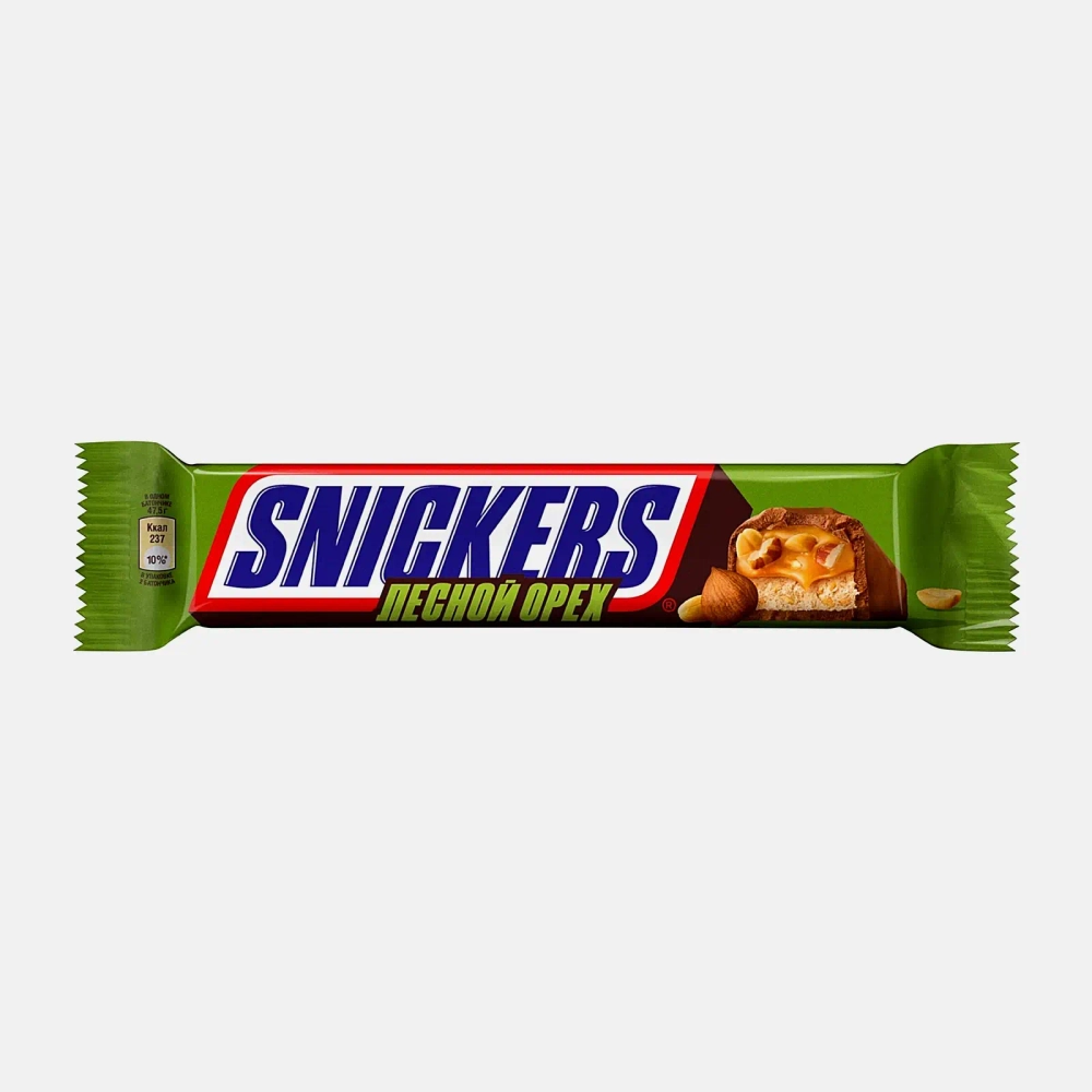 Шоколадный батончик с лесным орехом Snickers 81г