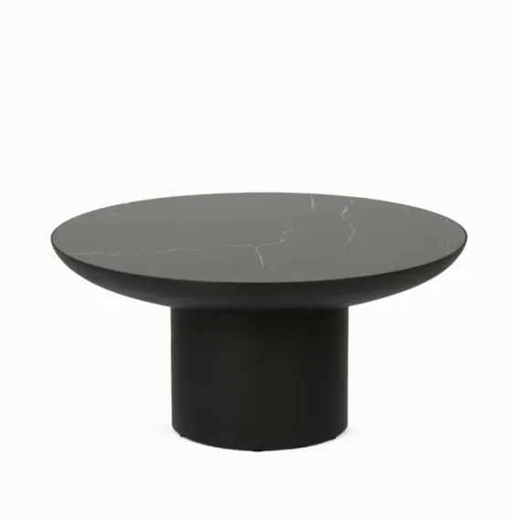 Кофейный стол Floss Ø75х36 см, черная керамика