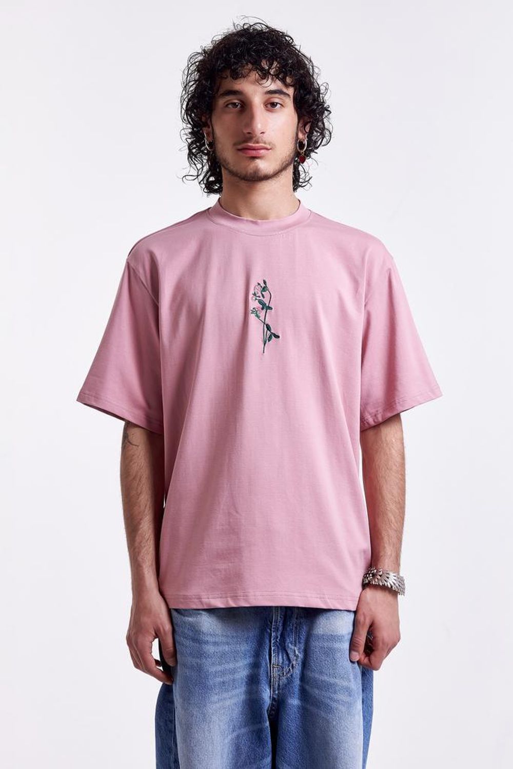 Футболка Гербарий Клевер пудра