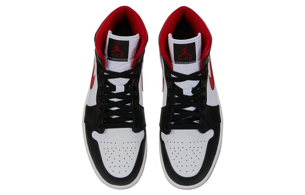 Air Jordan 1 Mid 'Black White Gym Red'