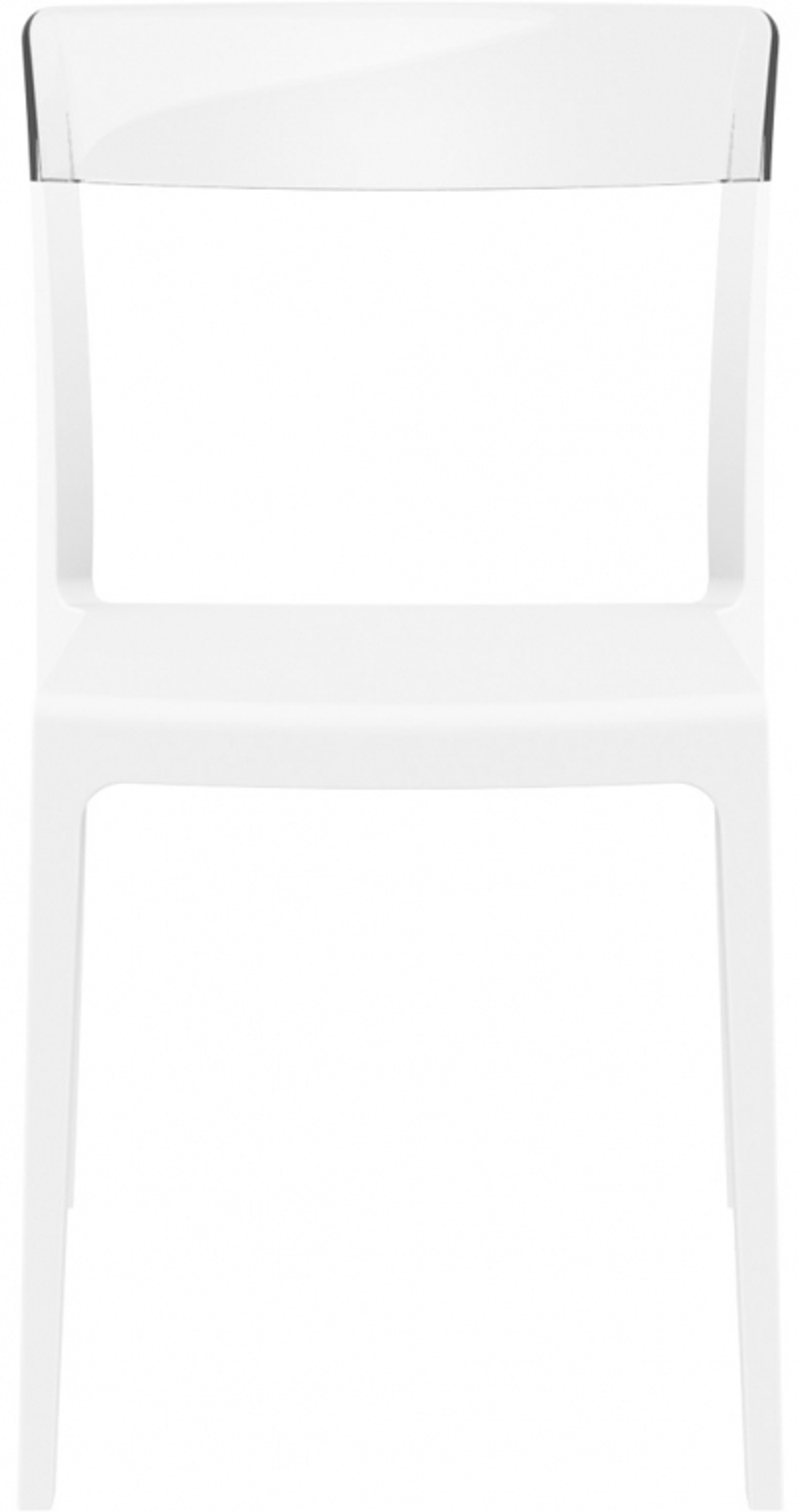 Стул пластиковый Siesta Contract Flash, белый, прозрачный