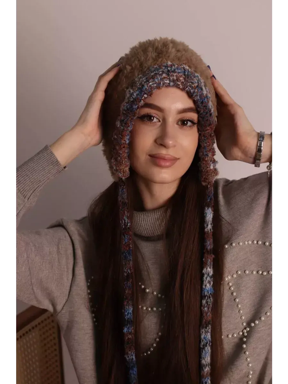 Чепчик шапка ушанка